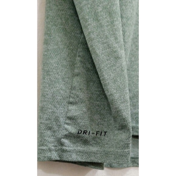 Nike Dri-Fit Men's Heather Green Fitness Workout Swoosh Crew Neck S/S Note XL - Picture 4 of 7
